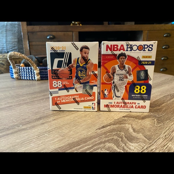 1x NBA Hoops and 1x Don Russ blaster box